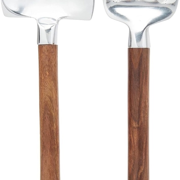 Godinger Wheelbarrow Salad Bowl & Servers, Alternative Metal - Picture 9 of 9